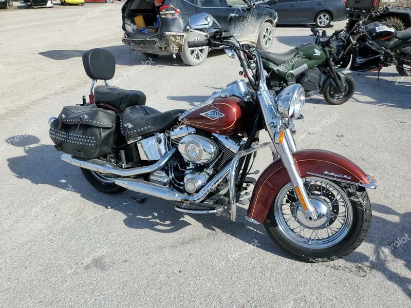 HARLEY-DAVIDSON FLSTC 2010 maroon  gas 1HD1BW512AB022279 photo #1