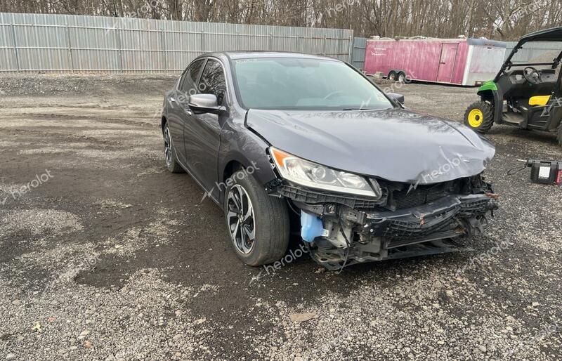 HONDA ACCORD EXL 2017 gray sedan 4d gas 1HGCR2F89HA029905 photo #1