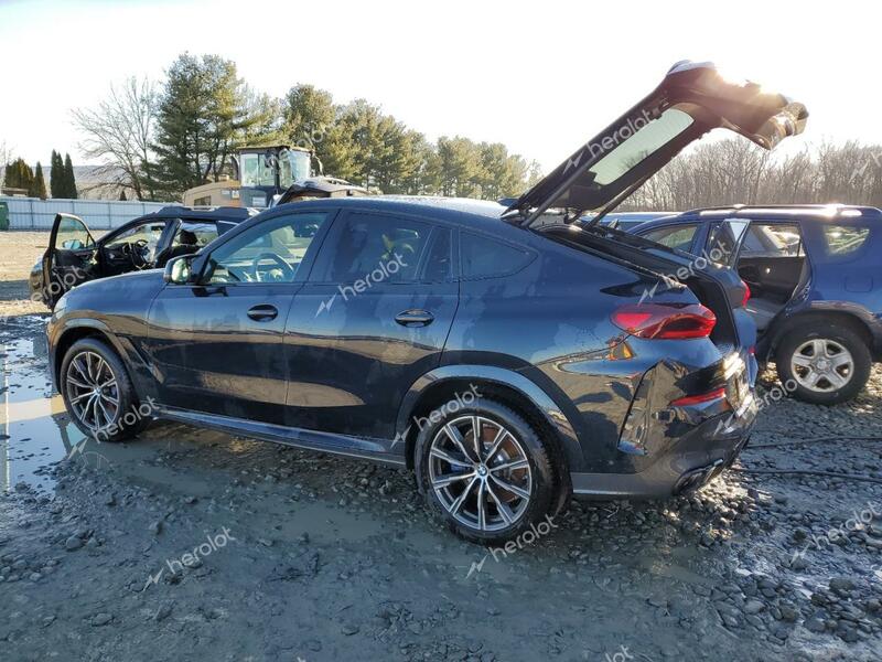 BMW X6 M60I 2024 blue  gas 5UX43EX04R9U36711 photo #3