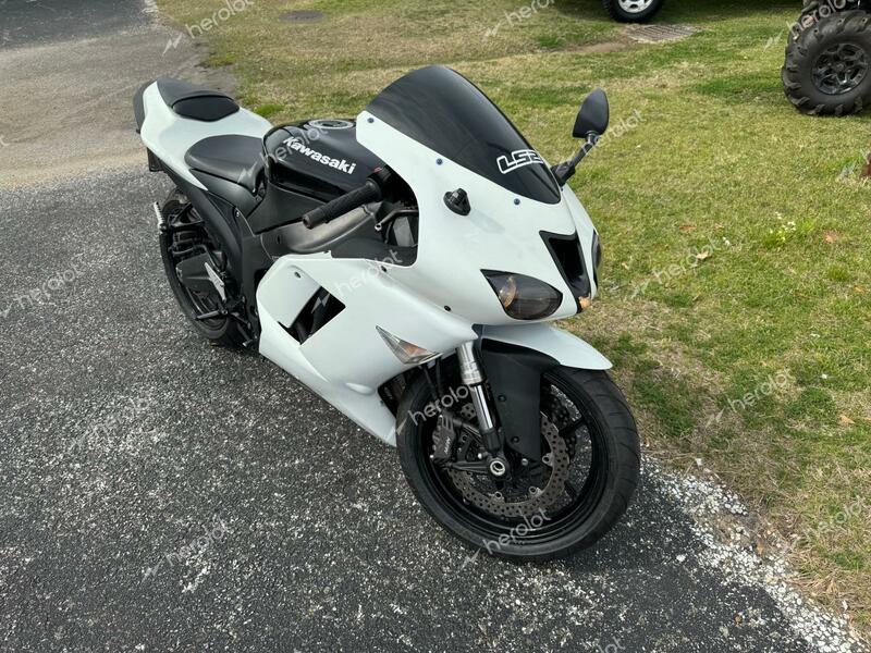 KAWASAKI ZX600 P 2007 white racer gas JKAZX4P177A002951 photo #1