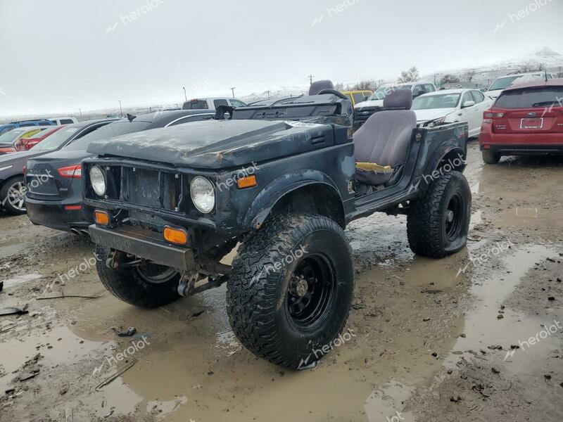 SUZUKI SAMURAI 1987 black  gas JS4JC51C7H4160850 photo #1