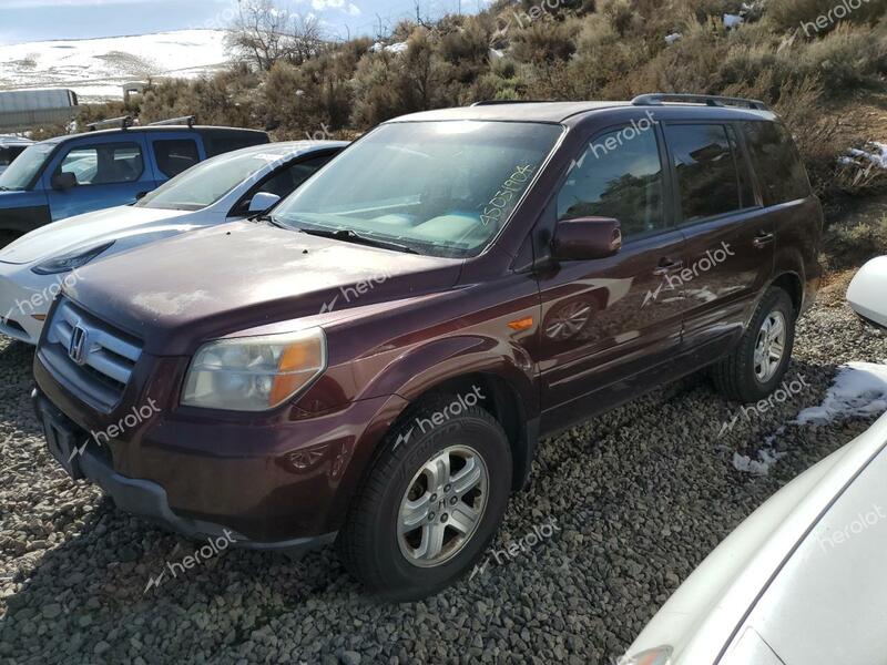 HONDA PILOT VP 2008 burgundy  gas 5FNYF18228B050800 photo #1