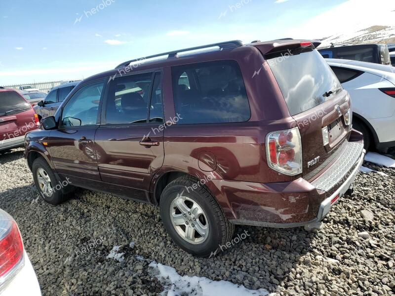 HONDA PILOT VP 2008 burgundy  gas 5FNYF18228B050800 photo #3