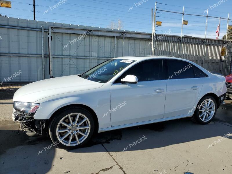 AUDI A4 PREMIUM 2014 white  flexible fuel WAUFFAFL9EN017791 photo #1