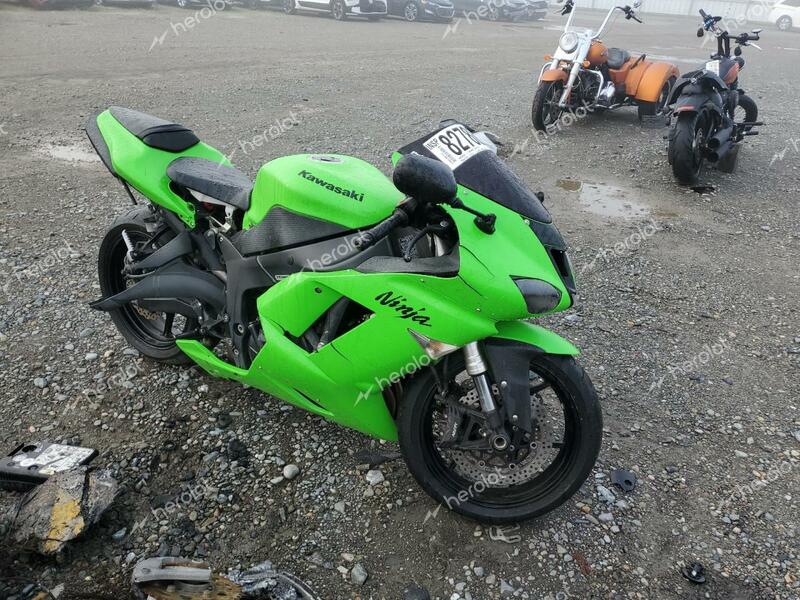 KAWASAKI ZX600 P 2007 green  gas JKAZX4P137A011761 photo #1