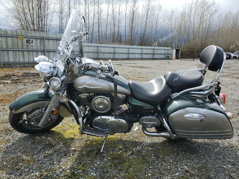 KAWASAKI VN1600 D6F 2006 green  gas JKBVNKD106A007187 photo #4