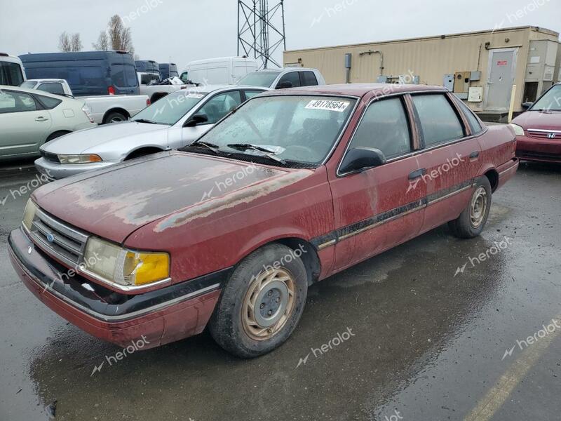 FORD TEMPO GL 1989 maroon  gas 2FAPP36X4KB185080 photo #1