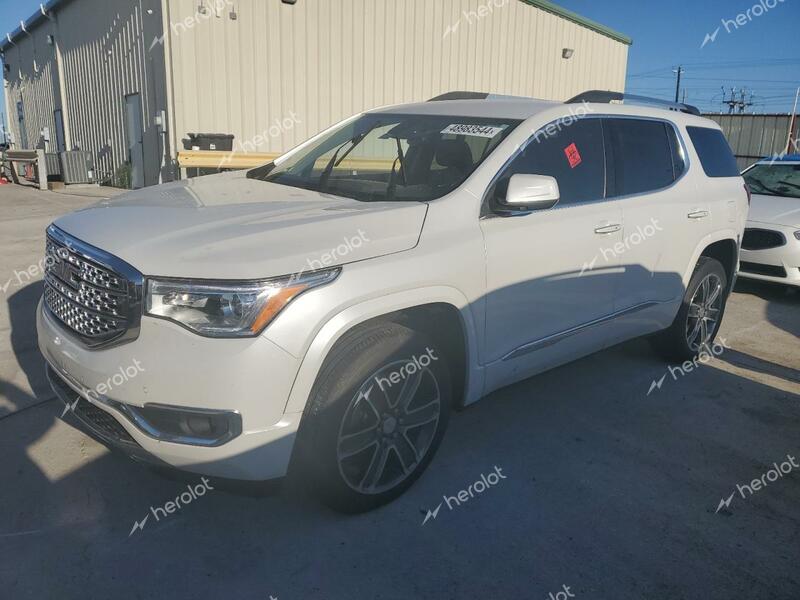 GMC ACADIA DEN 2019 white  gas 1GKKNPLS5KZ221127 photo #1