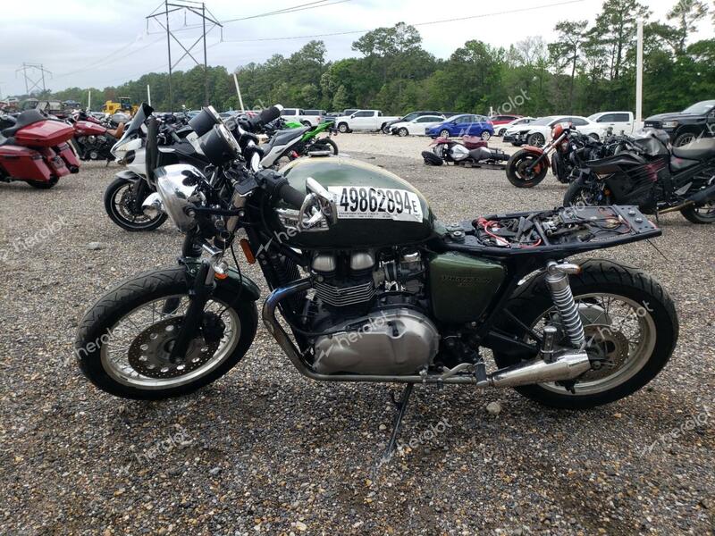 TRIUMPH MOTORCYCLE THRUXTON 2014 green road/str gas SMT920K13ET638693 photo #4