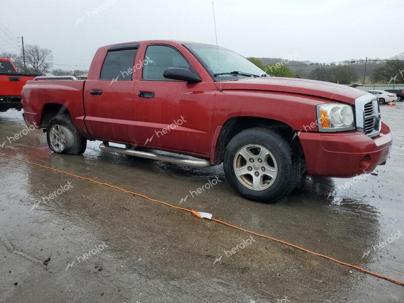 DODGE DAKOTA QUA 2006 red crew pic gas 1D7HE48N86S641069 photo #1