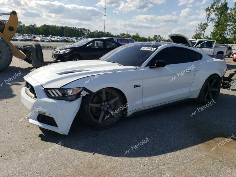 FORD MUSTANG GT 2016 white  gas 1FA6P8CF6G5298366 photo #1