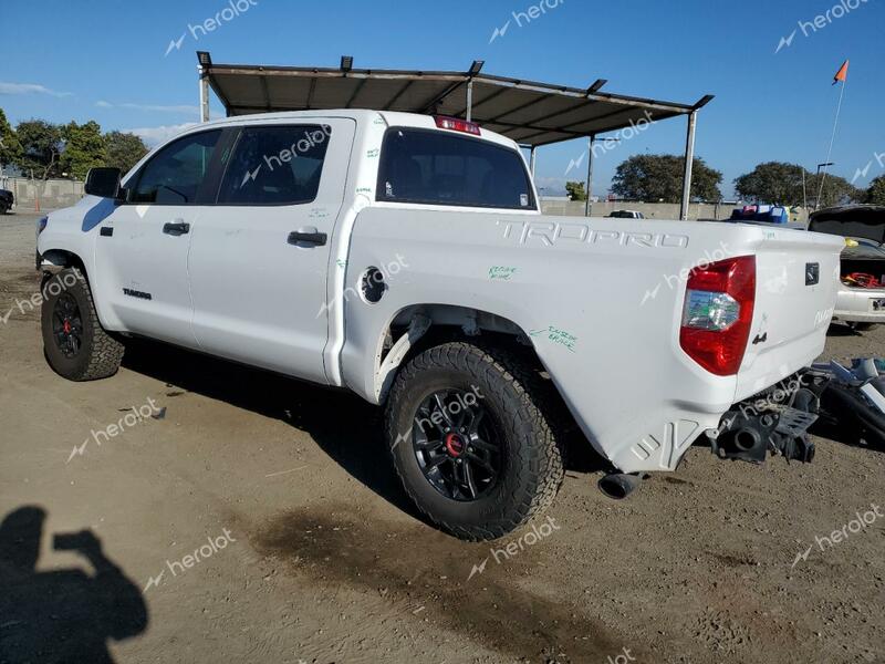 TOYOTA TUNDRA CRE 2019 white  gas 5TFDY5F12KX833140 photo #3