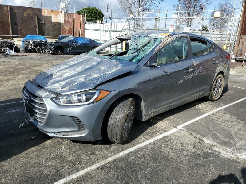 HYUNDAI ELANTRA SE 2018 gray  gas KMHD84LF9JU711946 photo #1