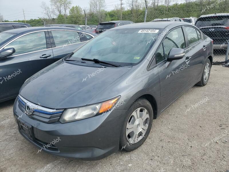 HONDA CIVIC HYBR 2012 gray  hybrid engine JHMFB4F21CS004277 photo #1