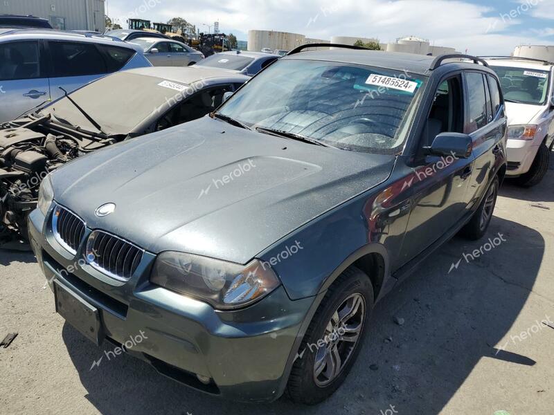 BMW X3 3.0I 2006 charcoal  gas WBXPA93426WG75892 photo #1