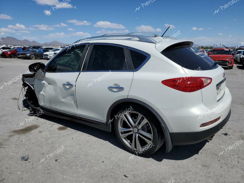 INFINITI EX37 BASE 2013 white station gas JN1BJ0HR0DM481992 photo #3