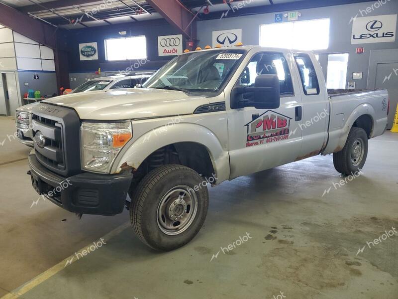 FORD F250 SUPER 2012 silver 4dr ext gas 1FT7X2B60CED03164 photo #1