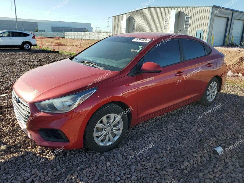 HYUNDAI ACCENT SE 2019 red  gas 3KPC24A35KE059613 photo #1