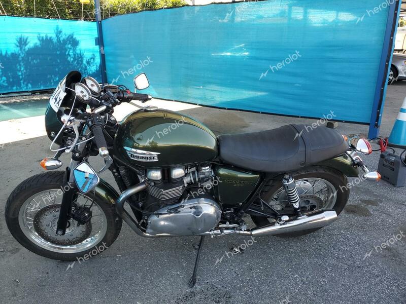 TRIUMPH MOTORCYCLE THRUXTON 2014 green road/str gas SMT920K14ET632854 photo #4