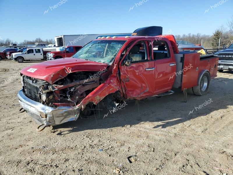 DODGE RAM 4500 S 2011 red crew cha diesel 3D6WU6CL1BG501849 photo #1