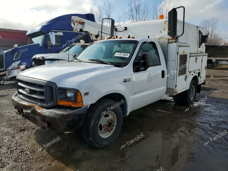 FORD F350 SUPER 1999 white chassis gas 1FDWF36L1XEC88874 photo #1