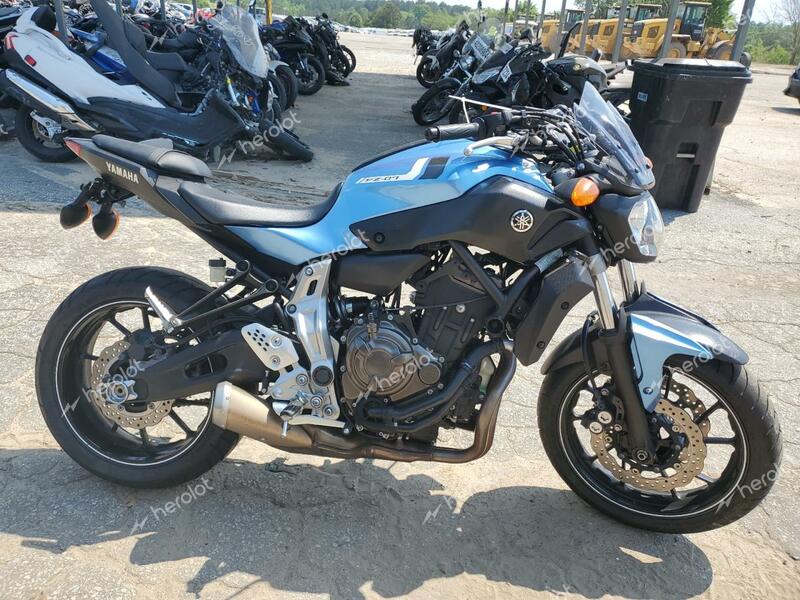 YAMAHA FZ07 2017 blue  gas JYARM06E0HA011984 photo #1