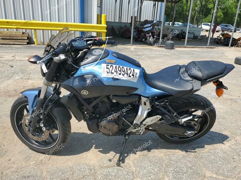 YAMAHA FZ07 2017 blue  gas JYARM06E0HA011984 photo #4