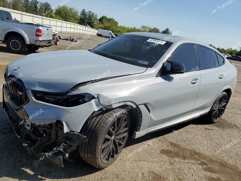 BMW X6 M60I 2024 silver  gas 5UX43EX02R9V01362 photo #1