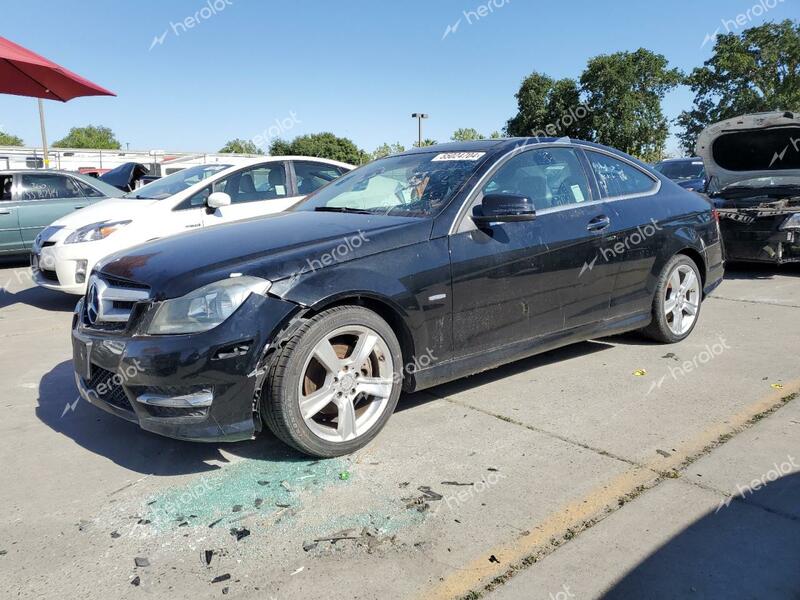 MERCEDES-BENZ C 250 2012 black coupe gas WDDGJ4HB9CF883225 photo #1