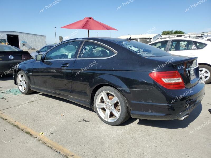 MERCEDES-BENZ C 250 2012 black coupe gas WDDGJ4HB9CF883225 photo #3