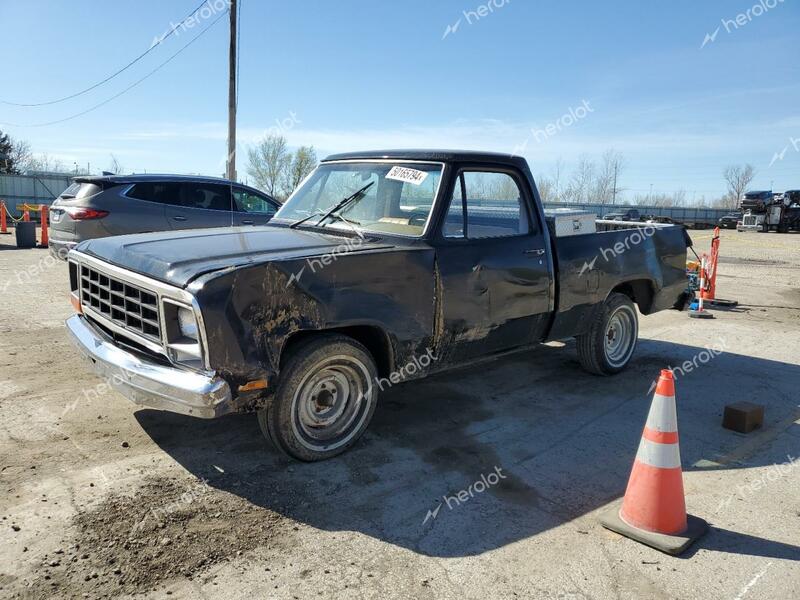 DODGE D-SERIES D 1985 black pickup gas 1B7FD14H1FS502484 photo #1