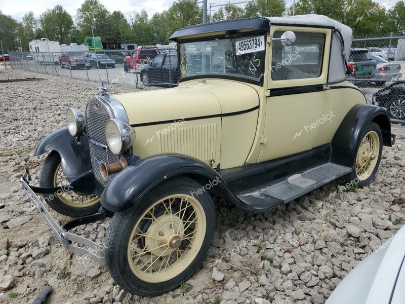 FORD MODEL A 1928 yellow   A4651941 photo #1