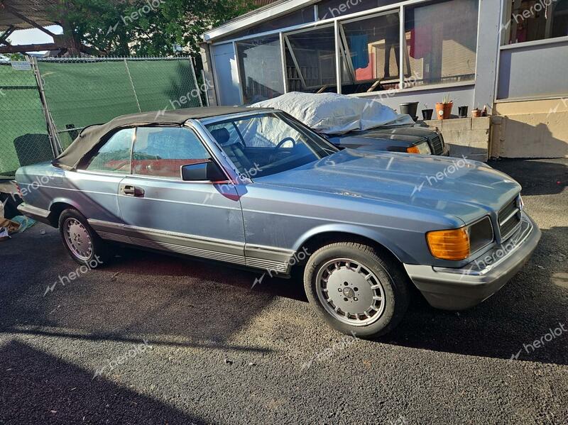 MERCEDES-BENZ 500 SEC 1985 blue coupe gas WDBCA44DXFA166588 photo #1