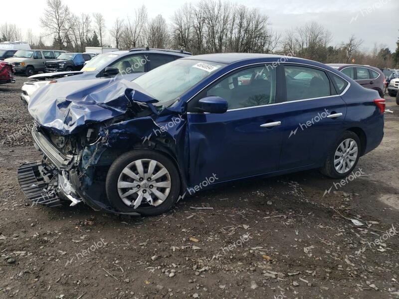 NISSAN SENTRA S 2019 blue  gas 3N1AB7AP4KY347538 photo #1