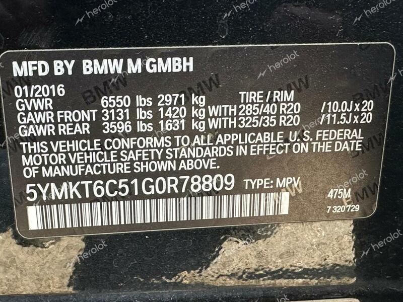 BMW X5 M 2016 black 4dr spor gas 5YMKT6C51G0R78809 photo #4