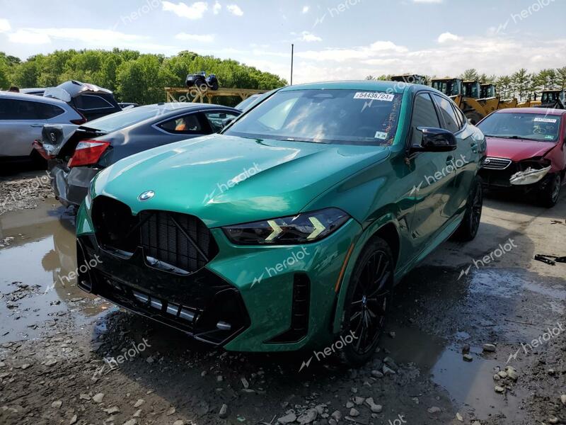 BMW X6 M60I 2024 green  gas 5UX43EX06R9U05430 photo #1