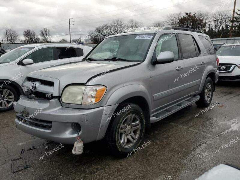 TOYOTA SEQUOIA SR 2007 silver  gas 5TDZT34A17S296625 photo #1