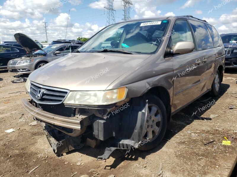 HONDA ODYSSEY EX 2004 tan  gas 5FNRL18994B113928 photo #1