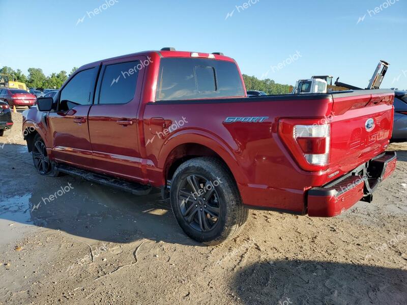 FORD F150 SUPER 2022 red  gas 1FTEW1CP0NKD21034 photo #3