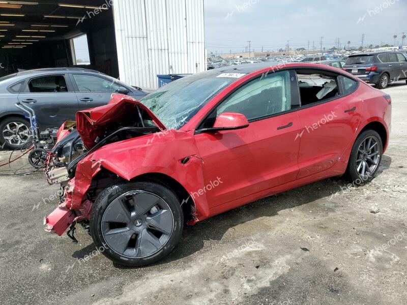 TESLA MODEL 3 2023 red  electric 5YJ3E1EA2PF447737 photo #1