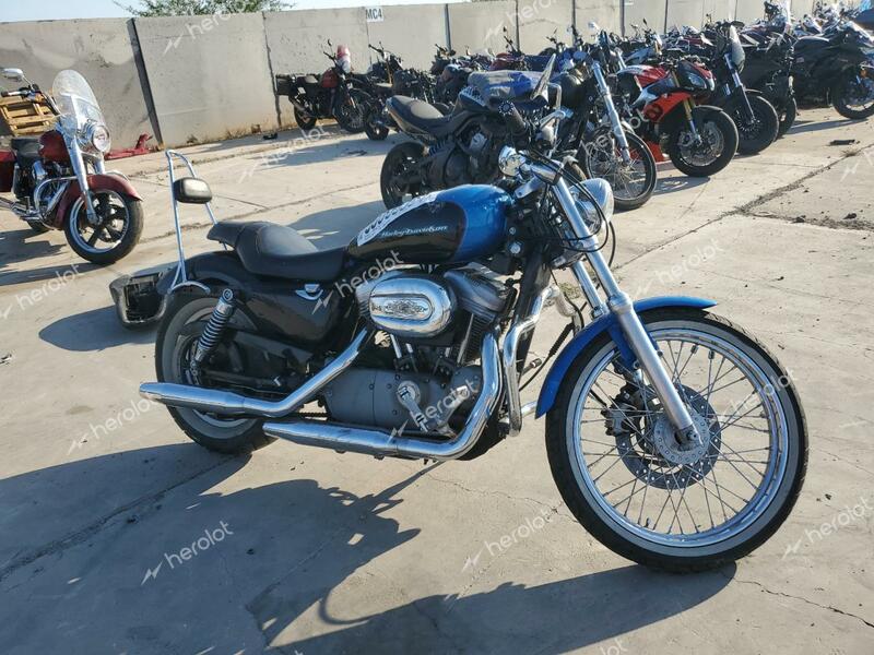 HARLEY-DAVIDSON XL883 C 2004 blue  gas 1HD4CJM174K409946 photo #1