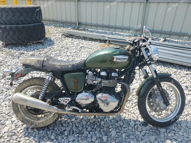 TRIUMPH MOTORCYCLE THRUXTON 2013 green road/str gas SMT920K11DT568092 photo #1