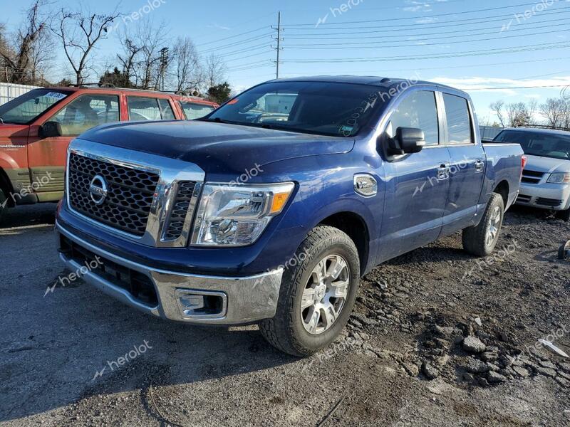 NISSAN TITAN S 2017 blue  gas 1N6AA1EJ1HN542129 photo #1