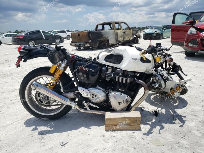 TRIUMPH MOTORCYCLE THRUXTON 1 2018 white  gas SMTD21HFXJT848091 photo #1