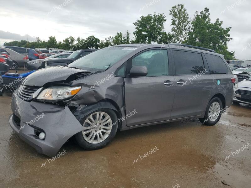 TOYOTA SIENNA XLE 2017 gray sports v gas 5TDYZ3DC4HS845747 photo #1