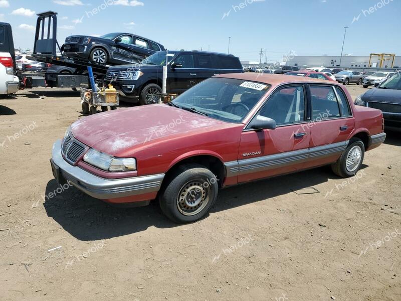 PONTIAC GRAND AM L 1989 maroon  gas 1G2NE54U2KC632859 photo #1