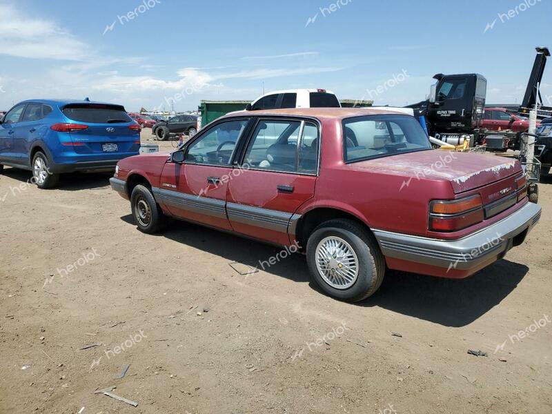 PONTIAC GRAND AM L 1989 maroon  gas 1G2NE54U2KC632859 photo #3