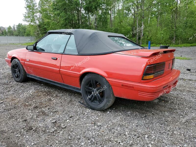 PONTIAC SUNBIRD SE 1992 red converti gas 1G2JB34T8N7592237 photo #3