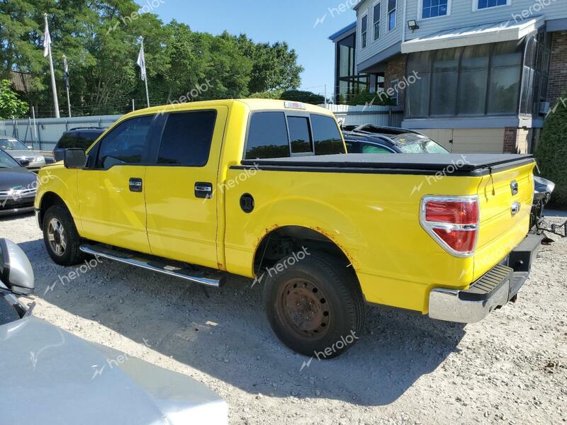 FORD F150 SUPER 2013 yellow crew pic gas 1FTFW1ET3DKD04161 photo #3