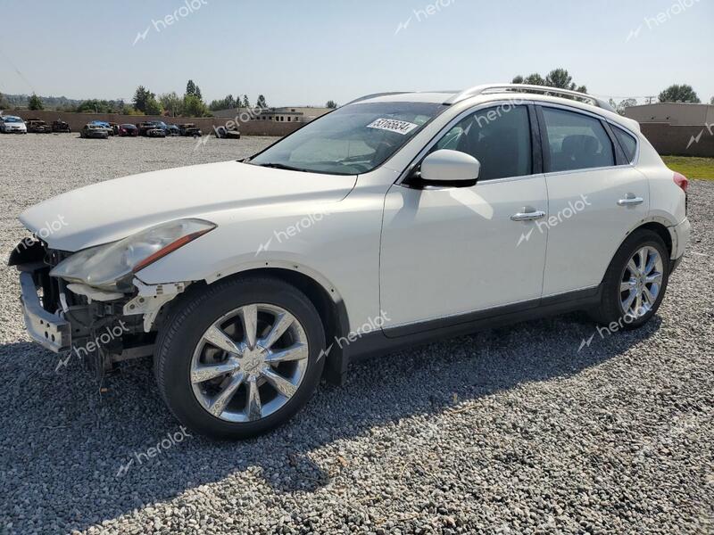 INFINITI EX37 BASE 2013 white  gas JN1BJ0HP4DM430137 photo #1